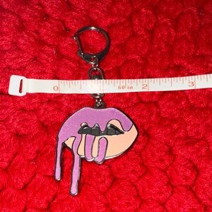 Kylie Cosmetics Pink Drip Lips Keychain